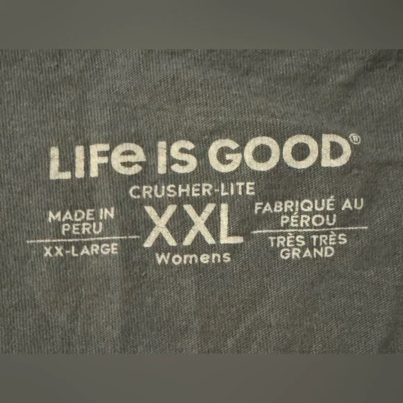 Life Is Good Women's T-Shirt XXL Dog Theme, Barely Worn! - Picture 3 of 3